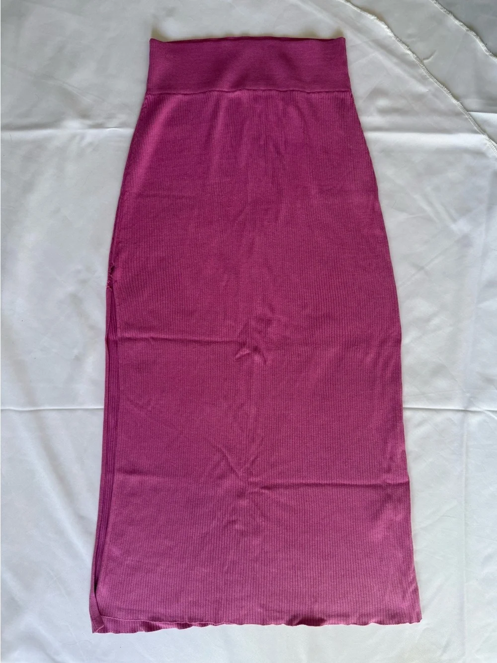 Free People x Revolve Pink Skyline Ribbed Midi Skirt Size XS